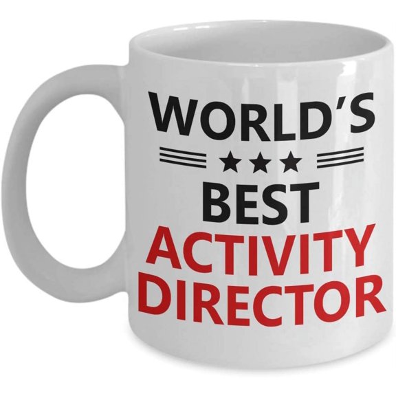 Activity Director Coffee Mug World's Okayest Gift IDea For Women Men Coworker Friend Tea Cup Christmas Xmas