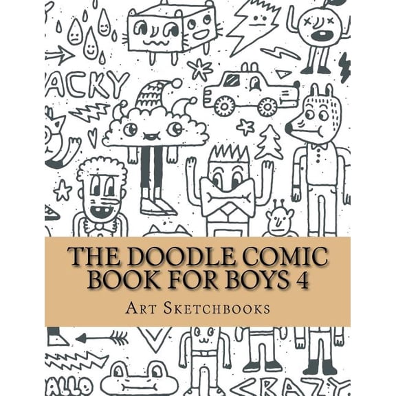 Activity Drawing & Coloring Books: The Doodle Comic Book for Boys 4 (Paperback)