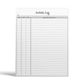thumbnail image 1 of Activity Log Notepad, 8.5" x 11", Planning Note Pad, 50 Sheets, Daily Time Tracking Productivity Checklist Organizer, by Better Office Products (1 Pack), 1 of 5