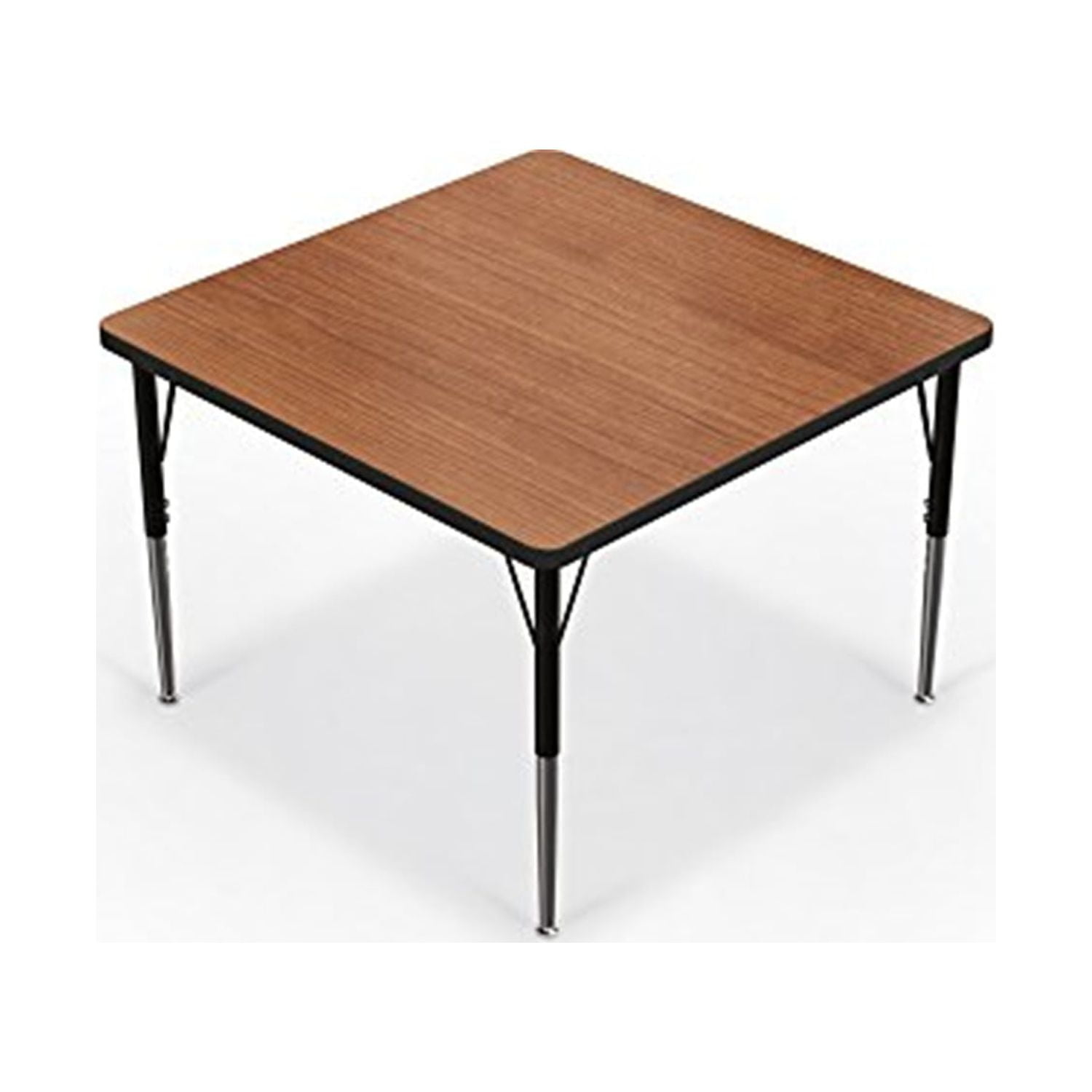 Activity Table - 36 Square - Amber Cherry Top Surface - Black 