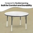 thumbnail image 1 of Schooled Round Activity Table for Kids, Standard Adjustable Table, 36”, Black, 1 of 7