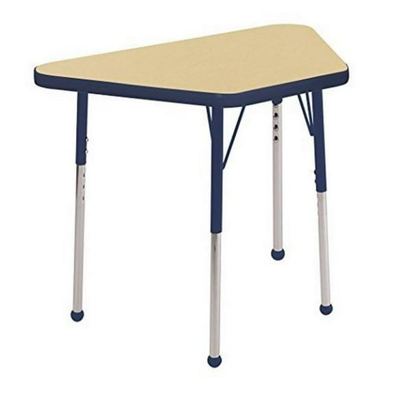 Activity Table with Ball Glides in Maple and Navy (Toddler: 30 in. W x 18 in. D x 15 in. - 23 in. H)