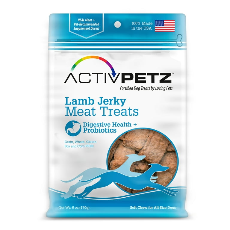 Loving Pets ActivPetz Grain Free Lamb Jerky Digestive Health and Probiotics Dog Treats Loving Pets ActivPetz Grain Free Lamb Jerky Digestive Health and Probiotics Dog Treats