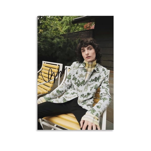 Actor Finn Wolfhard Signed Gift Music Poster Prints Canvas Wall Art for Trendy Dorm Room Decor Aesthetic Gift