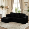 thumbnail image 1 of Actoroom 106" Modular Sectional Couch, L-Shape Boneless Cloud Couch, 4 in 1 Convertible Upholstered Sofa for Living Room, Black, 1 of 13