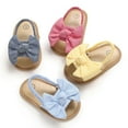 thumbnail image 1 of Actoyo 0-18M Summer Newborn Baby Girls Sandals Shoes Butterfly Flat With Heel Soft Cork Shoes, 1 of 11
