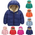 thumbnail image 1 of Actoyo 1-6T Toddler Children Padded Down Puffer Jacket Hooded Windproof Snowsuit Winter Coat Outwear, 1 of 16
