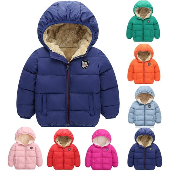 Actoyo 1-6T Toddler Children Padded Down Puffer Jacket Hooded Windproof Snowsuit Winter Coat Outwear