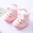 thumbnail image 1 of Actoyo Baby Winter Boots Infant Toddler Bear Shoes Girls Boys First Walkers Warm Snowfield Booties Boot Pink 6-12 Months, 1 of 8