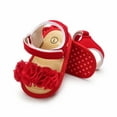 thumbnail image 1 of Actoyo Infant Baby Girls Summer Sandals with Flower Soft Sole First Walker Crib Dress Shoes 0-18M, 1 of 11