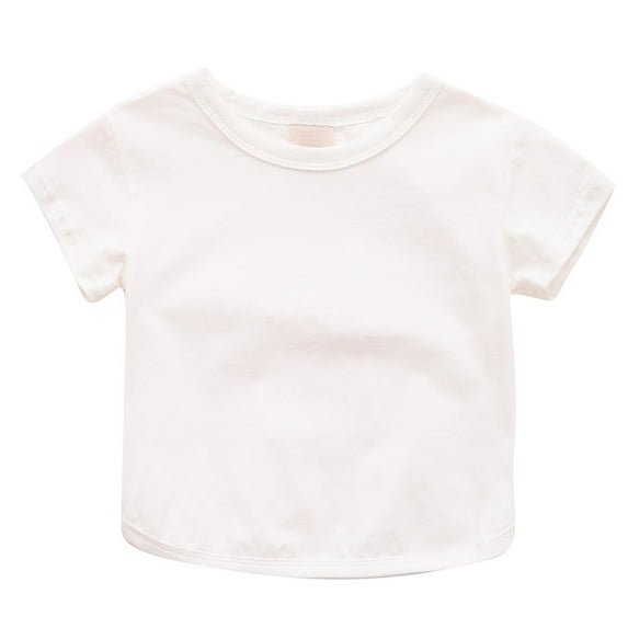 Actoyo Kids Baby Girls Boys Toddler Solid Short Sleeve T-Shirts Top Tee 9M-4T