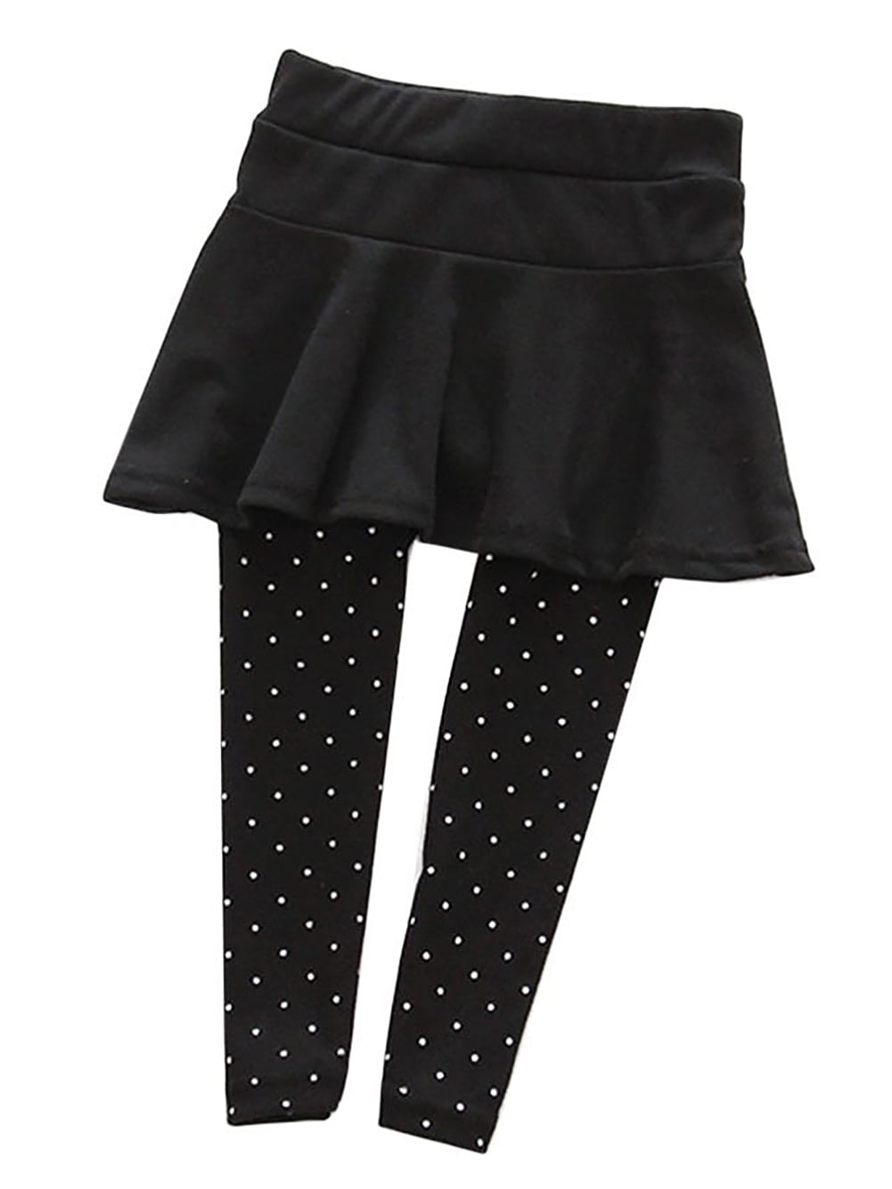 Actoyo Little Girls Footless Leggings with Ruffle Tutu Skirt Polka Dot ...
