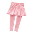 thumbnail image 1 of Actoyo Little Girls Footless Leggings with Ruffle Tutu Skirt Polka Dot Pink 6-7 Years, 1 of 6