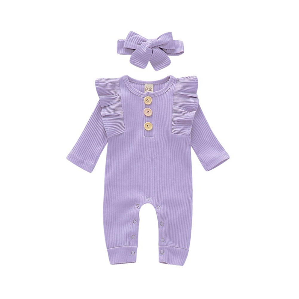 Actoyo Newborn Infant Baby Girl Romper Bodysuit One-pieces Outfits Clothes 0-18M