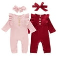 thumbnail image 1 of Actoyo Newborn Infant Baby Girl Romper Bodysuit One-pieces Outfits Clothes 0-18M, 1 of 7