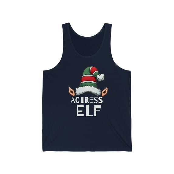 Actress Elf Christmas Unisex Tank Top, XS-2XL Holidays Xmas Elves