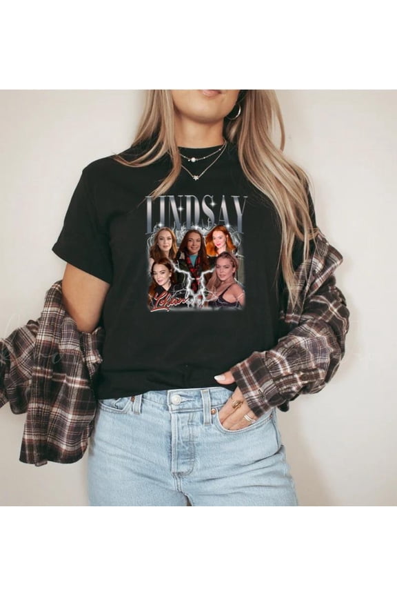 Actress Lindsay Lohan Mean Girls Vintage Fan Homage Retro Style T-Shirt Unisex, for men & women, up to size 5XL