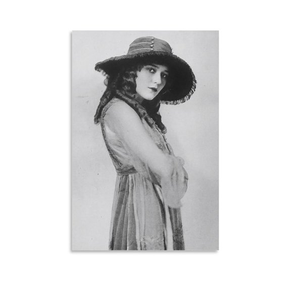 Actress Mary Pickford Hollywood Slient Film Star Print Poster (20) Room Aesthetic Poster Print Art Wall Painting Canvas Posters Gifts Modern Bedroom Decor 16x24inch(40x60cm)
