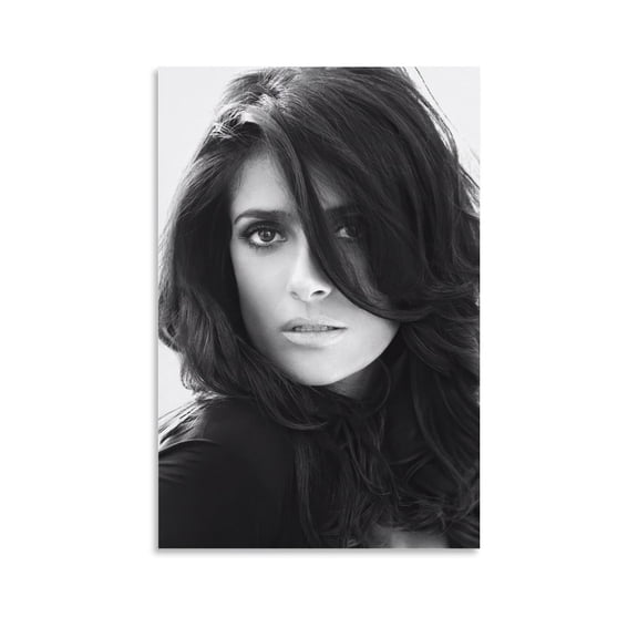 Actress Producer Salma Hayek Black White Poster Art Poster Canvas Painting Decor Wall Print Photo Gifts Home Modern Decorative Posters 16x24inch(40x60cm)