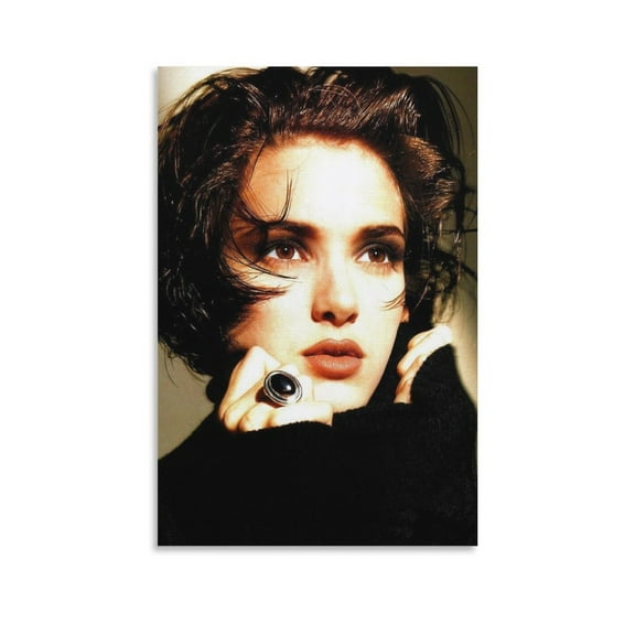 Actress Winona Ryder Art Poster Print Artworks Canvas Poster Room Aesthetic Wall Art Prints Home Modern Decor Gifts 16x24inch(40x60cm)