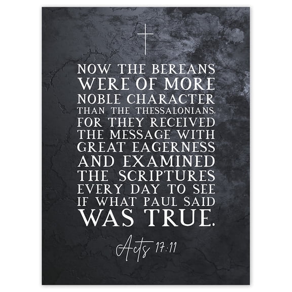 Acts 17:11 They Received The Message With Great Eagerness Christian Bible Verse Quote Scripture Typography Unframed Wall Art Print Poster Home Decor Premium