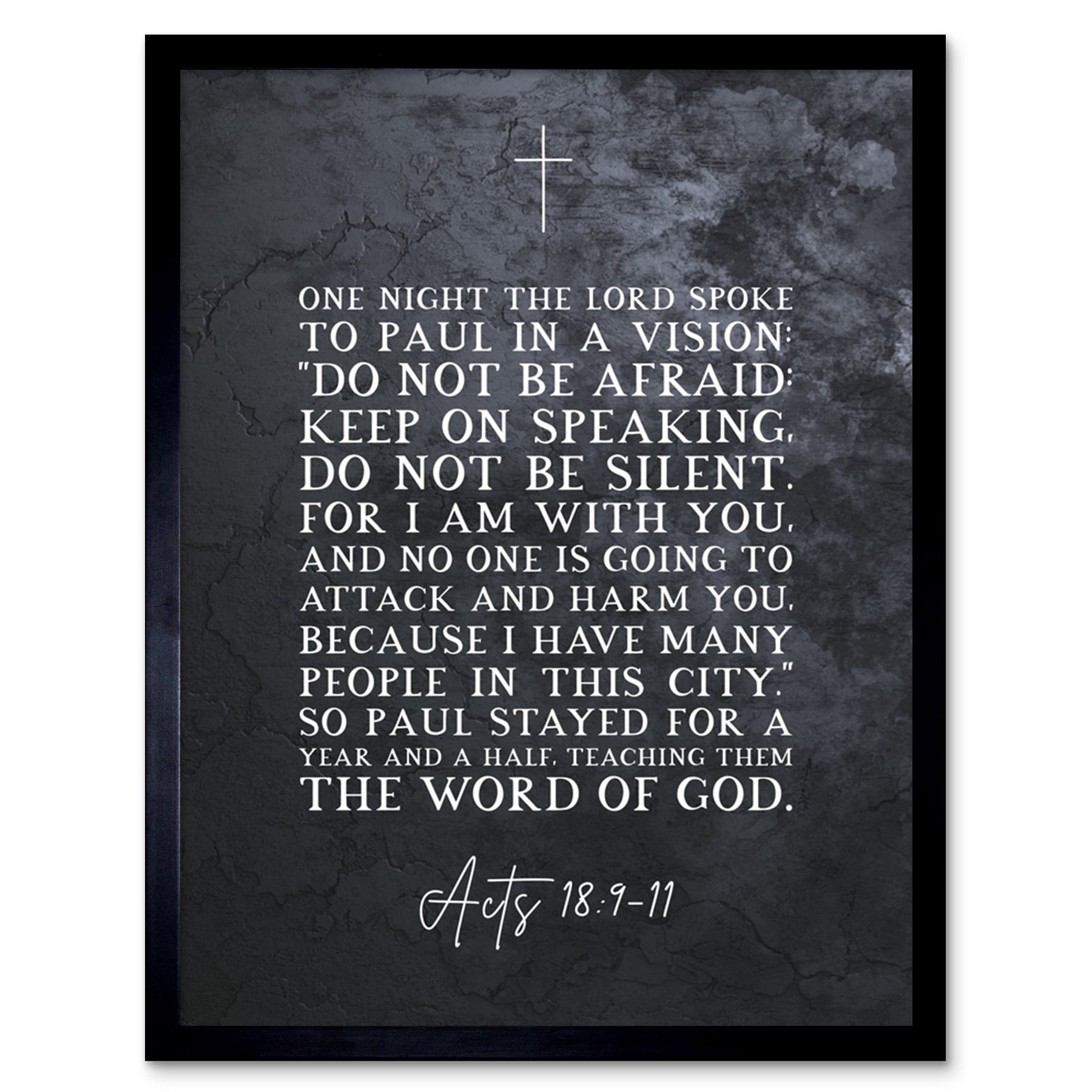 Acts 18:9-11 Do Not Be Silent For I am With You Christian Bible Verse Quote  Scripture Typography Unframed Wall Art Print Poster Home Decor Premium -  Walmart.com, image size:1800x1800