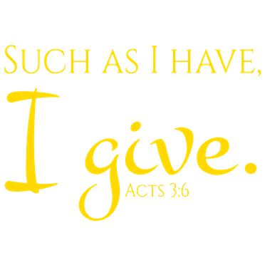 Acts 3:6 - Such as I have, I give. Vinyl Decal Sticker Quote - Medium - Yellow