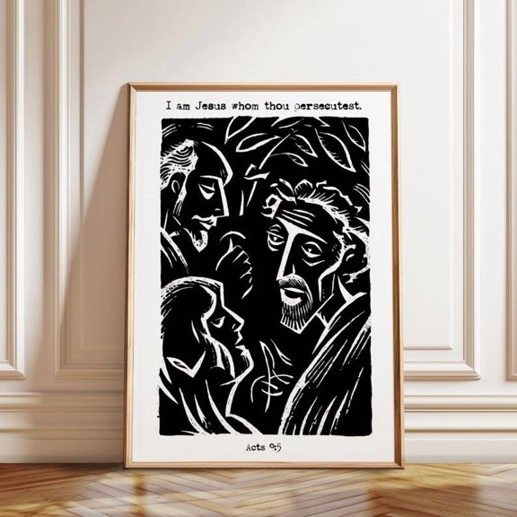 Acts 9:5 Scripture Wall Art Print