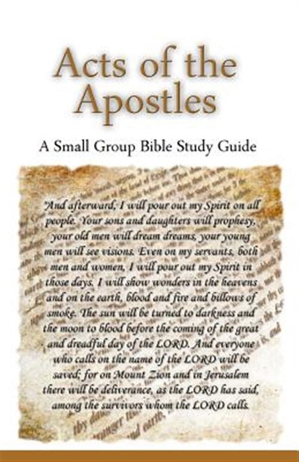 Acts of the Apostles, a Small Group Bible Study Guide - Walmart.com
