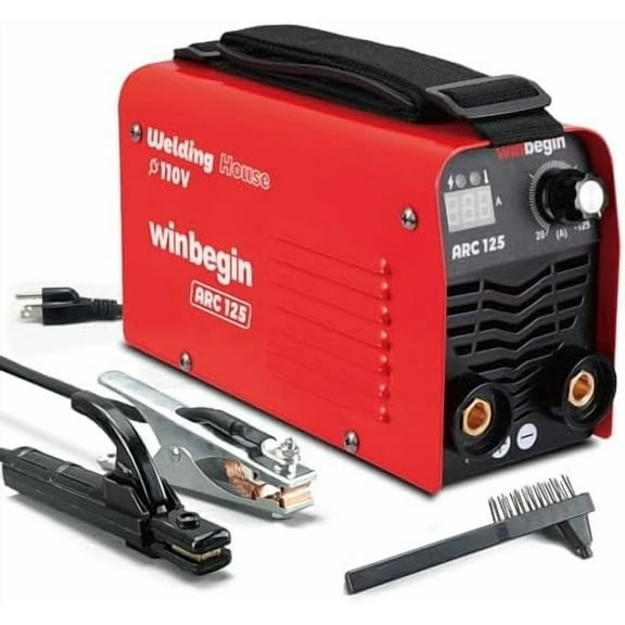 Actual 125A 110V Stick Welder, 1/8" rod 125A heavy duty 100% welding machine super Mini arc welder,generator friendly Digital Display 6013 7018 6010 6011works