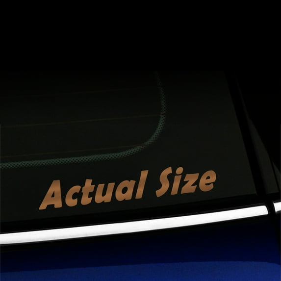 Actual Size - Vinyl Decal - Choose Color - [COPPER]