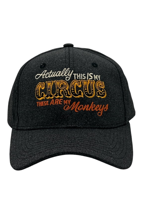 Actually This Is My Circus There Are My Monkeys Hat Funny Sarcastic Graphic Novelty Cap