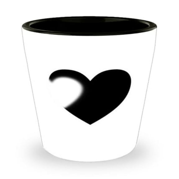 Actuary-Themed Silhouette Shot Glass, Heart Shadow Design, Romantic Gift for Actuaries, Mini Glassware, 1.5oz Unique Cup