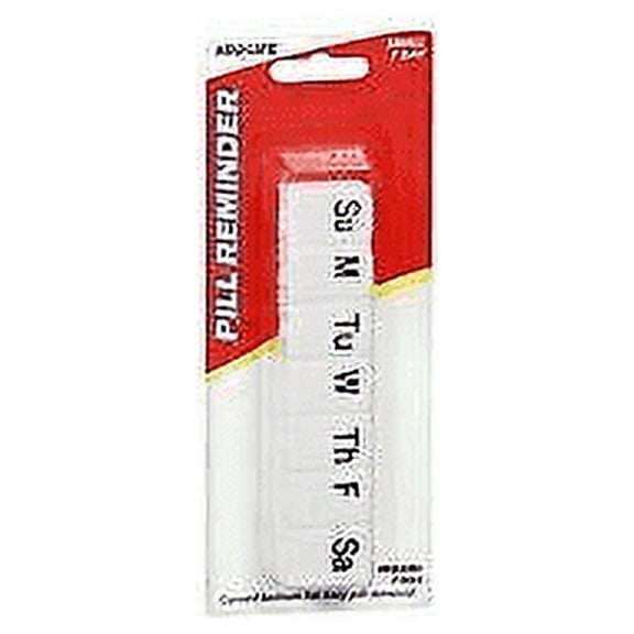 Acu-Life 7 Day Pill Box Reminder Curved Button, Easy Pill Removal, 3-Pack