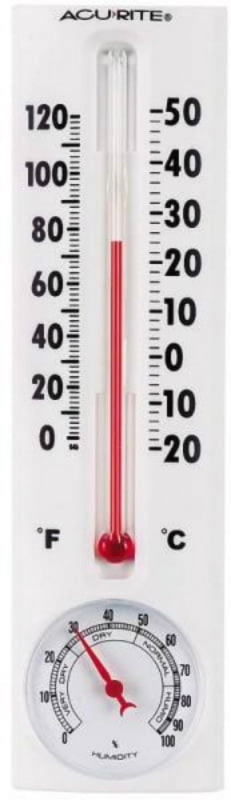 Acu-Rite 00339CASB Thermometer with Humidity, 8.25"