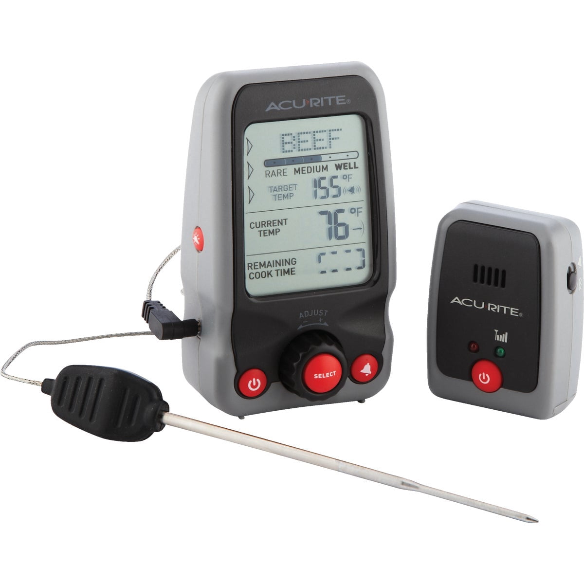 AcuRite 00278 Digital Meat Thermometer and Timer with Pager