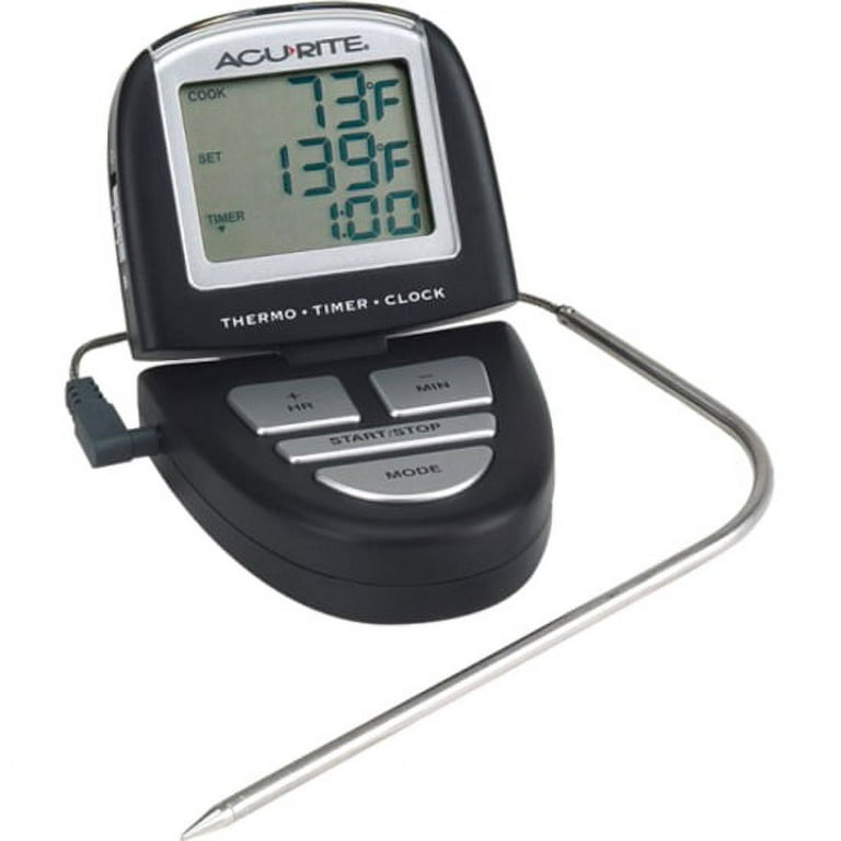 AcuRite 00648 / 00648SB Digital Thermometer with Probe for Oven / Grill /  Fryer 