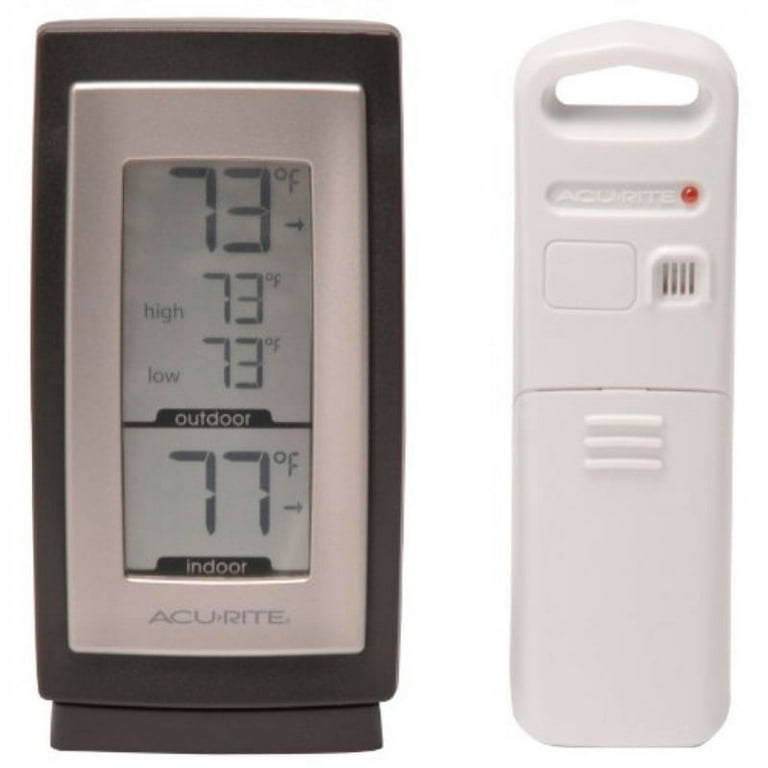 Acu-Rite Digital Thermometer with Indoor/Outdoor Sensor 02049, 1