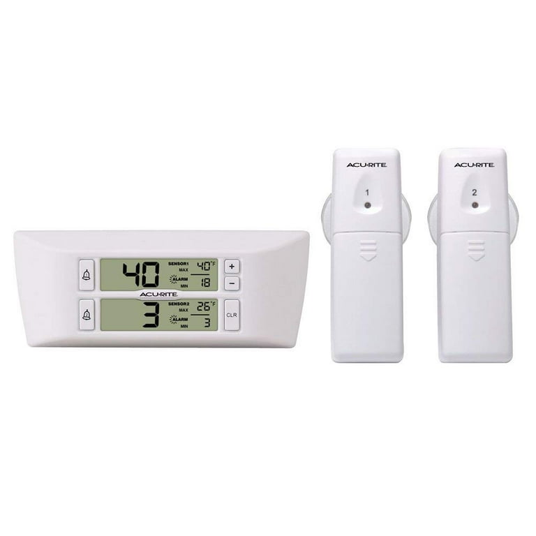 AcuRite 00986A2 Refrigerator Freezer Wireless Digital Thermometer