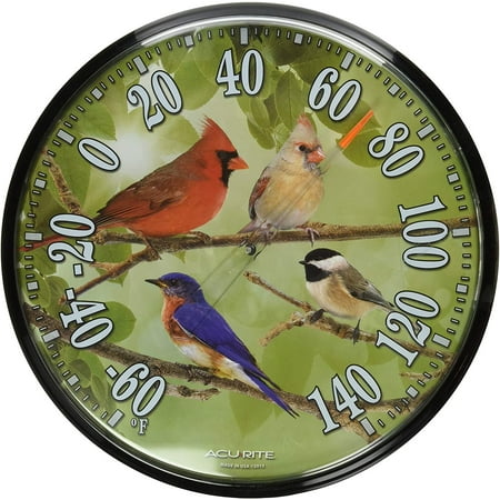 product image of AcuRite 01781 12.5-Inch Wall Thermometer, Songbirds