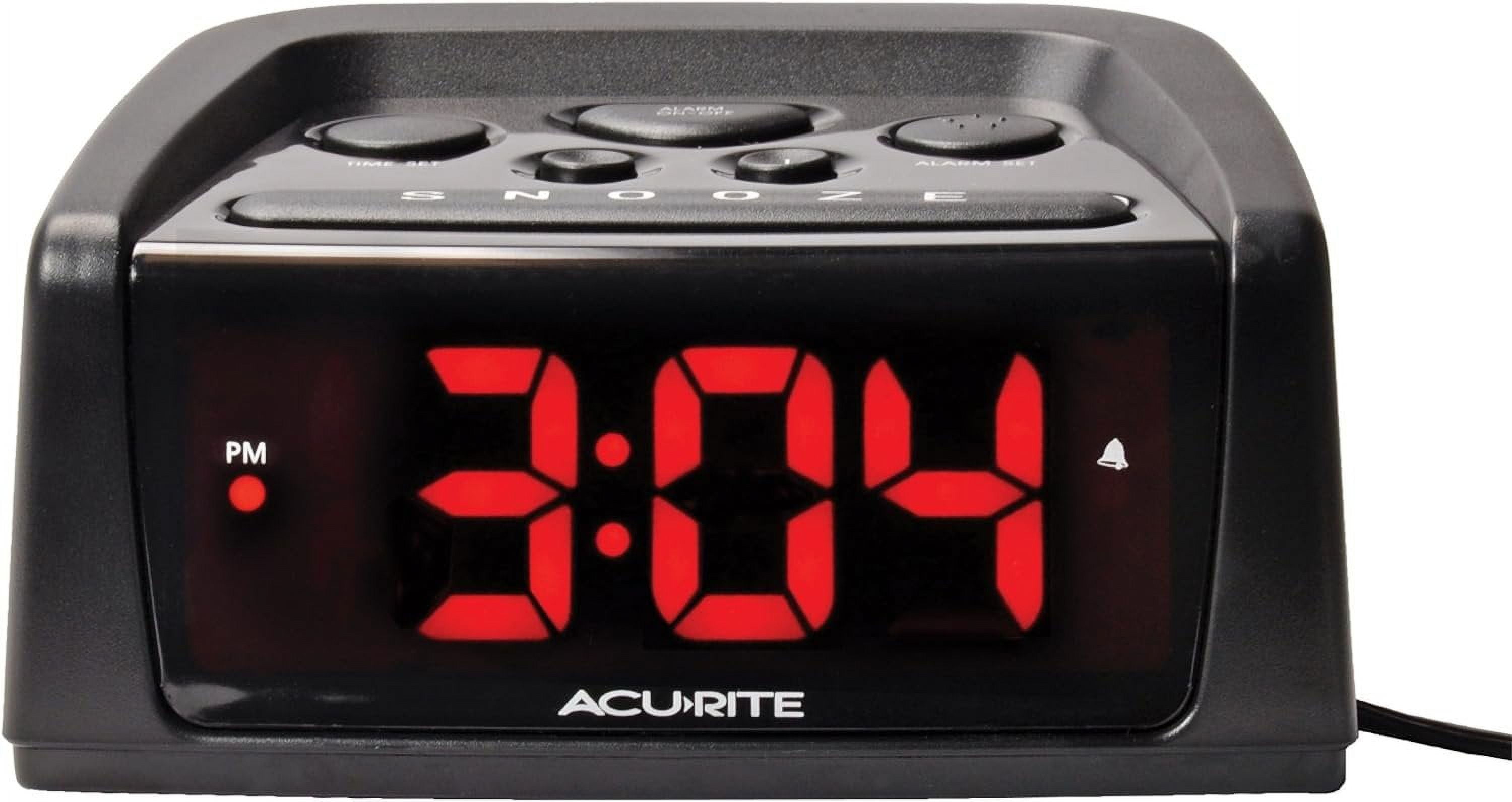 AcuRite Intelli-Time Alarm Clock 13019W2 - Digital Display, 5.4-Inch - Multicolor