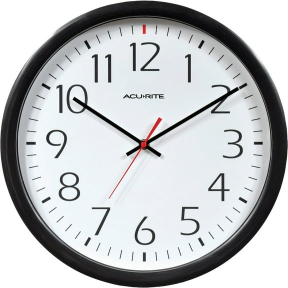 AcuRite 14" Set and Forget Analog Wall Clock