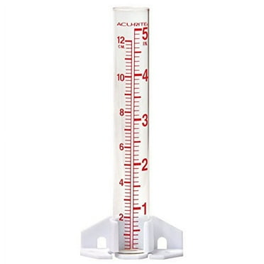 AcuRite 5-inch Capacity Glass Rain Gauge - Clear