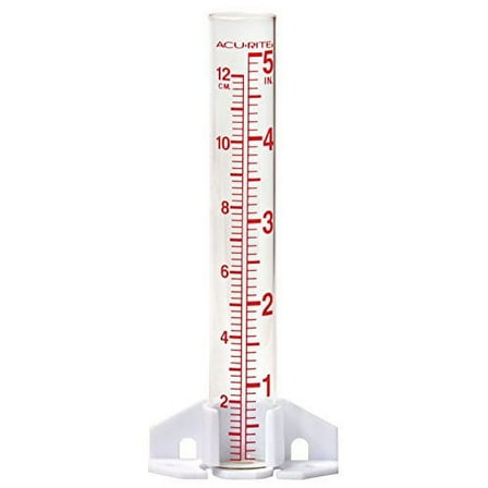 AcuRite 5-inch Capacity Glass Rain Gauge - Clear