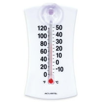 AcuRite 4-inch Indoor/Outdoor Analog Thermometer with Suction Cup, Weather-Resistant, No Battery Required