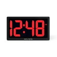 thumbnail image 1 of AcuRite 75099M 10-inch LED Digital Clock with Auto Dimming Brightness Red, 1 of 6