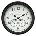 thumbnail image 1 of AcuRite 24-Inch Weathered Black Wall Clock with Thermometer and Hygrometer (75473M), 1 of 6