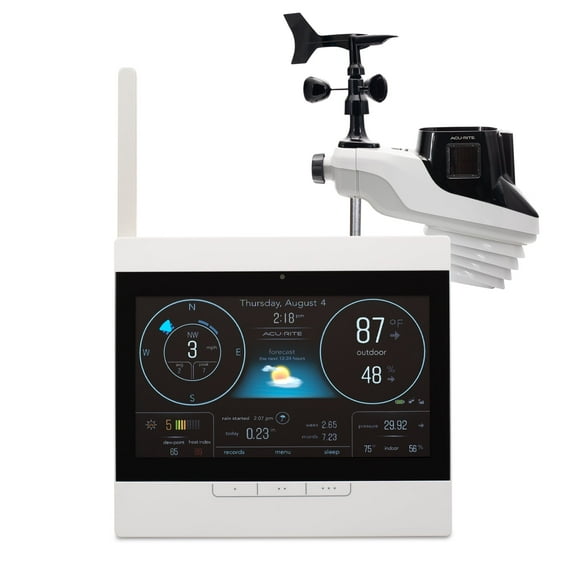 AcuRite Atlas Weather Station with White HD Display for Temperature, Humidity, Wind Speed/Direction with Built-in Barometer (01127M)