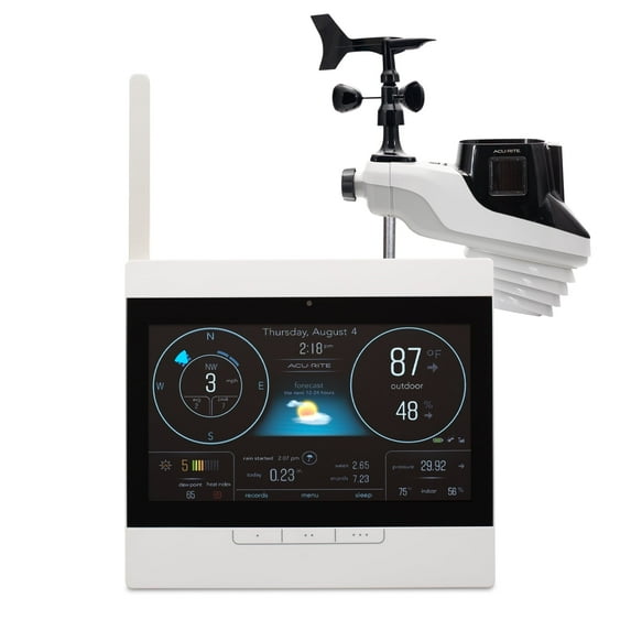AcuRite Atlas Weather Station with White HD Display for Temperature, Humidity, Wind Speed/Direction with Built-in Barometer (01127M)