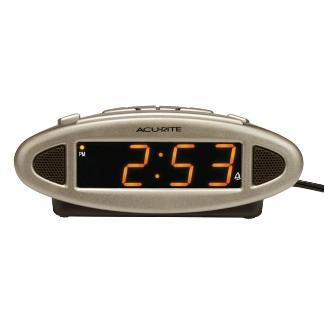 AcuRite Digital Alarm Clock with SelfSetting IntelliTime®, Dimming